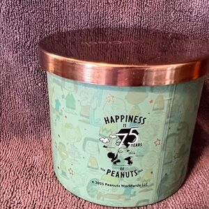 Peanuts 75th Anniversary Candle. Happiness is Peanuts